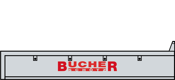 Graue Mulde auf Sammelhof von K. & M. Bucher Transporte AG