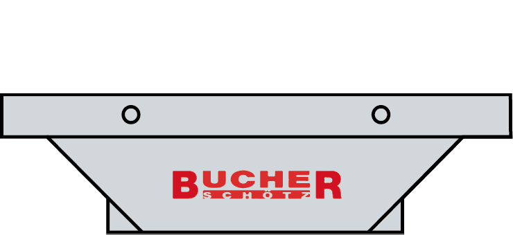 Graue Mulde auf Sammelhof von K. & M. Bucher Transporte AG